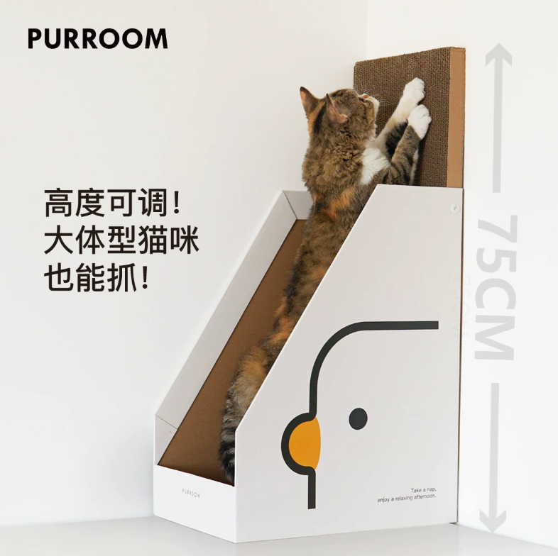 【PURROOM 】L-Shaped Standing Cat Scratcher