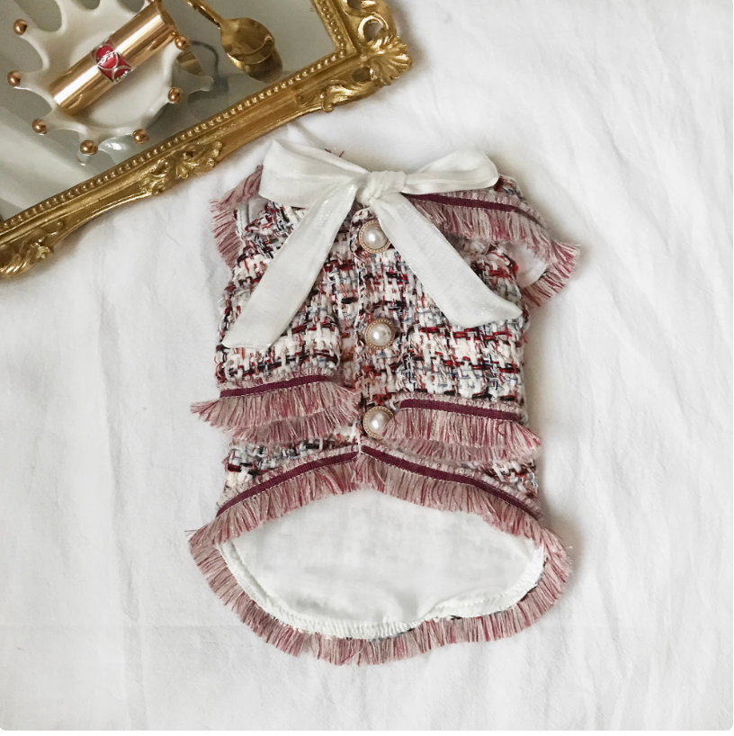 Chic Bouclé Spring/Summer Dog Coat