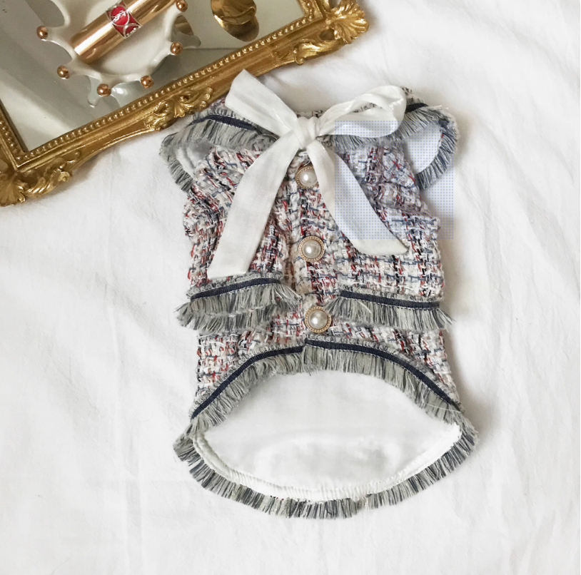 Chic Bouclé Spring/Summer Dog Coat