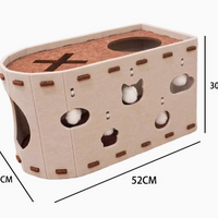 2-in-1 Felt Cat Cave & Scratcher – Cozy Bed and Play Spot