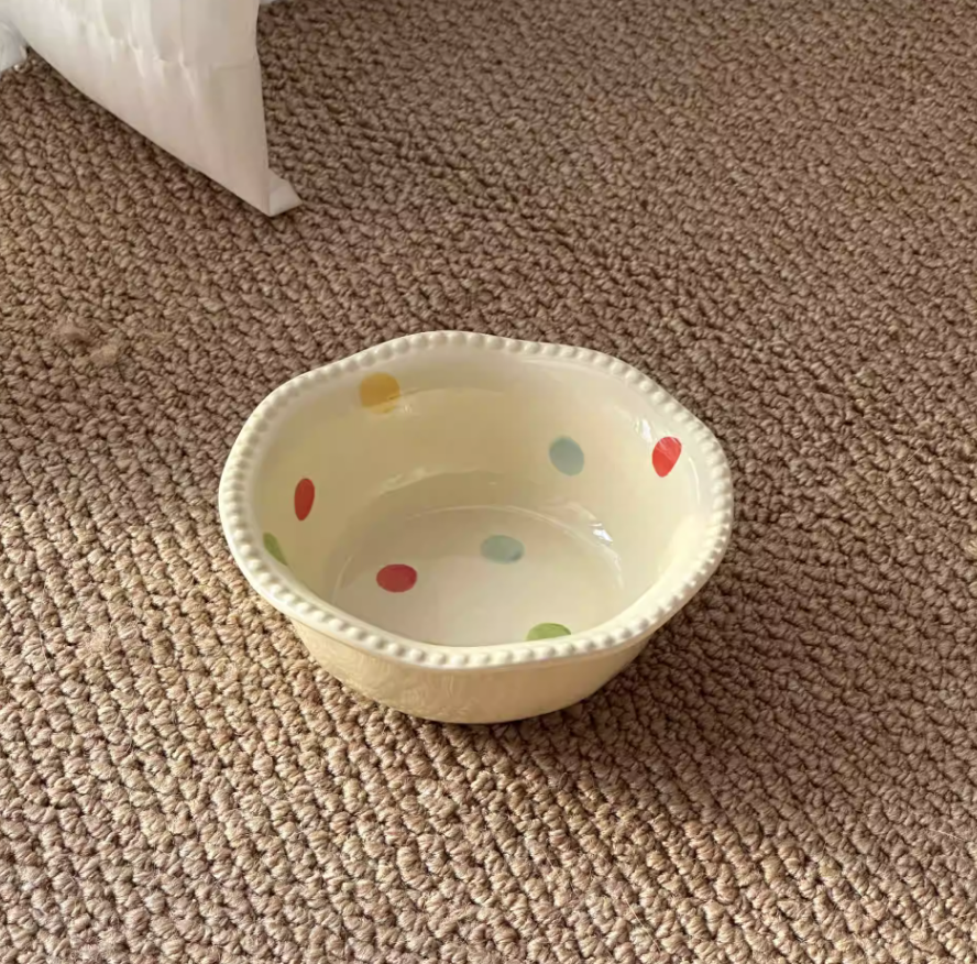 Cute Beaded Cat Bowl