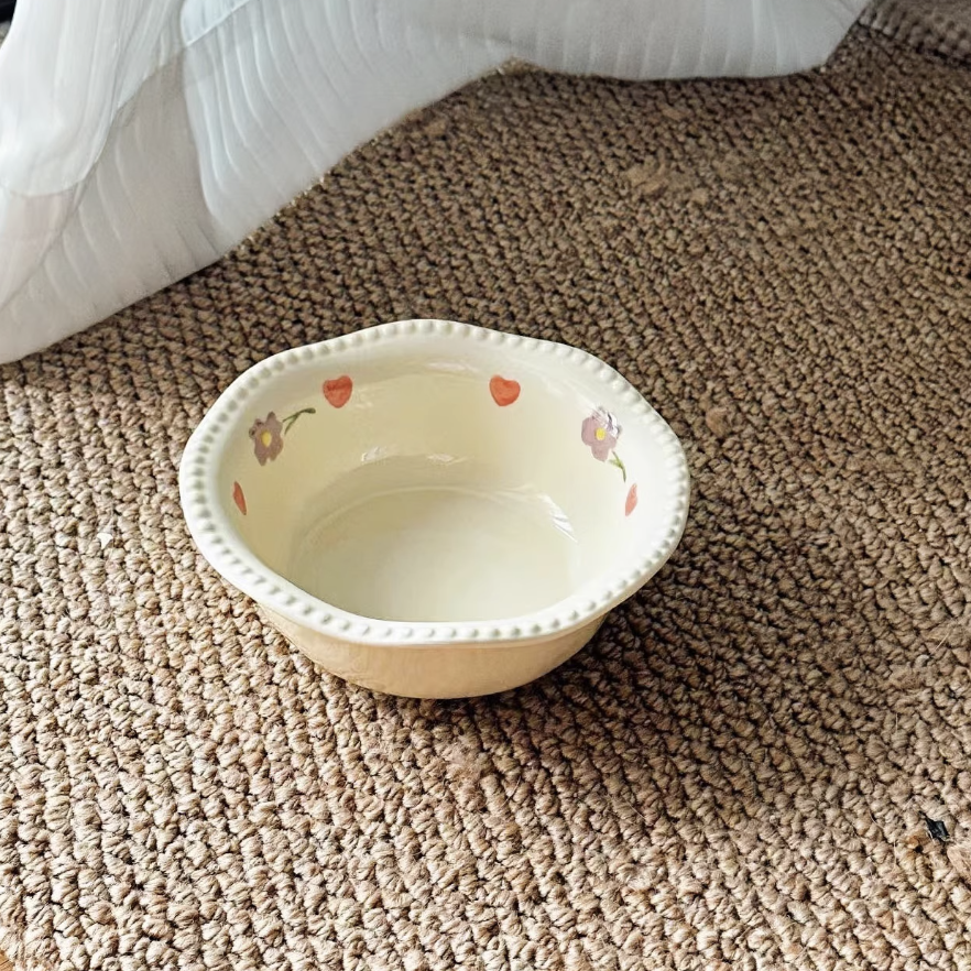 Cute Beaded Cat Bowl