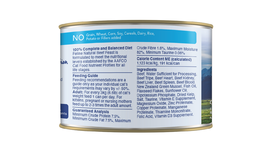 【K9 / Feline Natural】Cat Can - Beef Feast