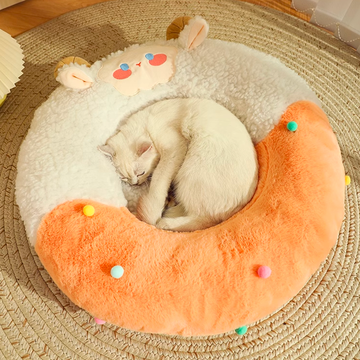 Fluffy Meow Sheep Sherpa Pet Bed