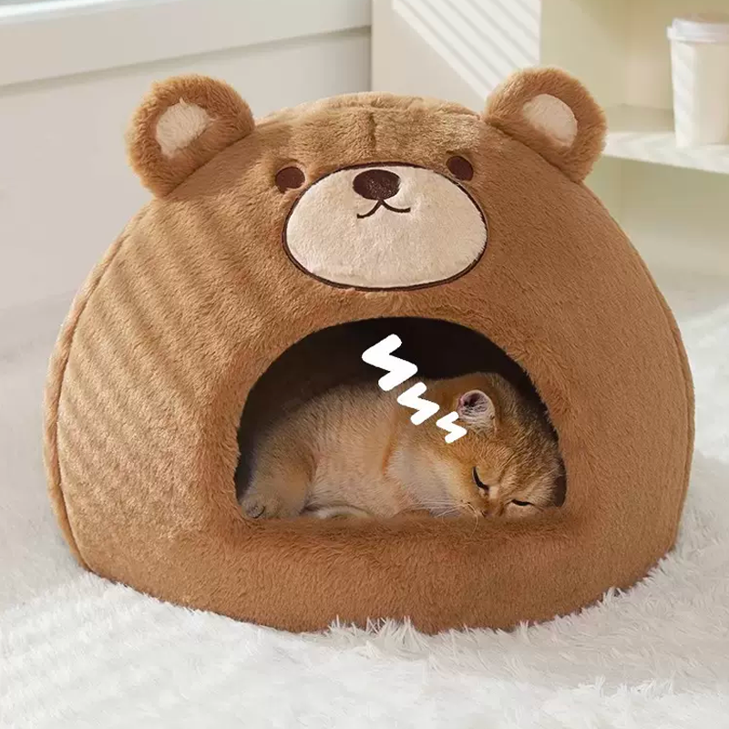 Honey Bear Fur Bed