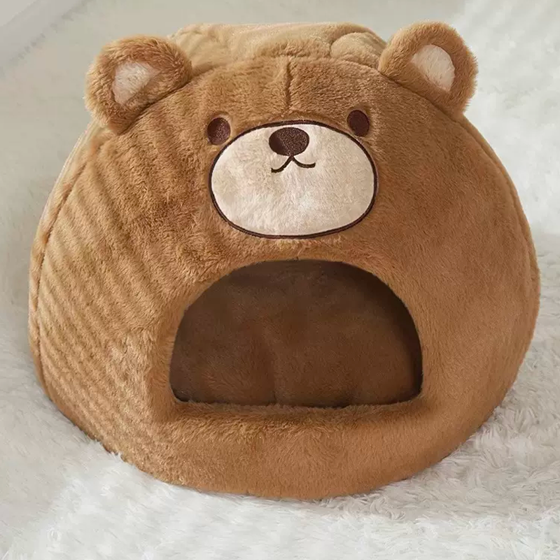 Honey Bear Fur Bed