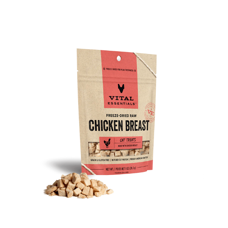 【VITAL ESSENTIALS VE】Vital Cat Freeze-Dried Cat Treats - Chicken Breast 1 oz
