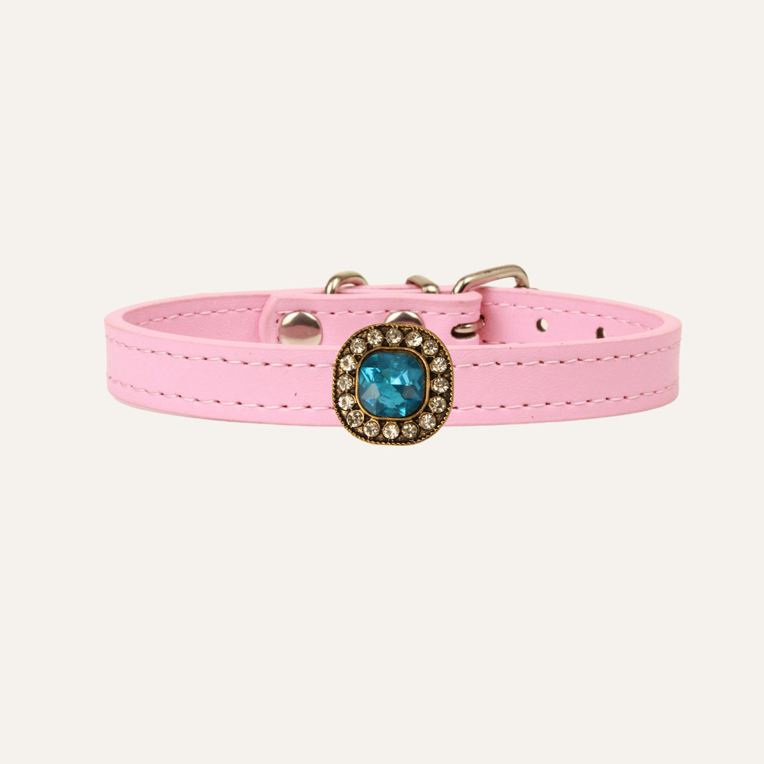 【Mori Cat】Luxury Cat Collar with Interchangeable Gem Charms-Pink