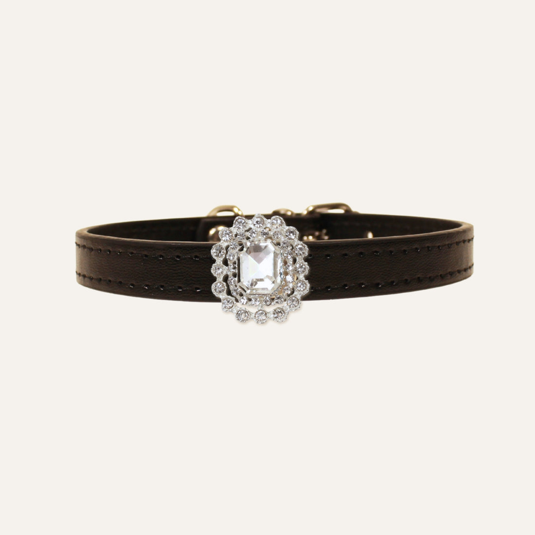 【Mori Cat】Luxury Cat Collar with Interchangeable Gem Charms-Black
