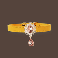 【Mori Cat】Luxury Cat Collar with Interchangeable Gem Charms-Gold