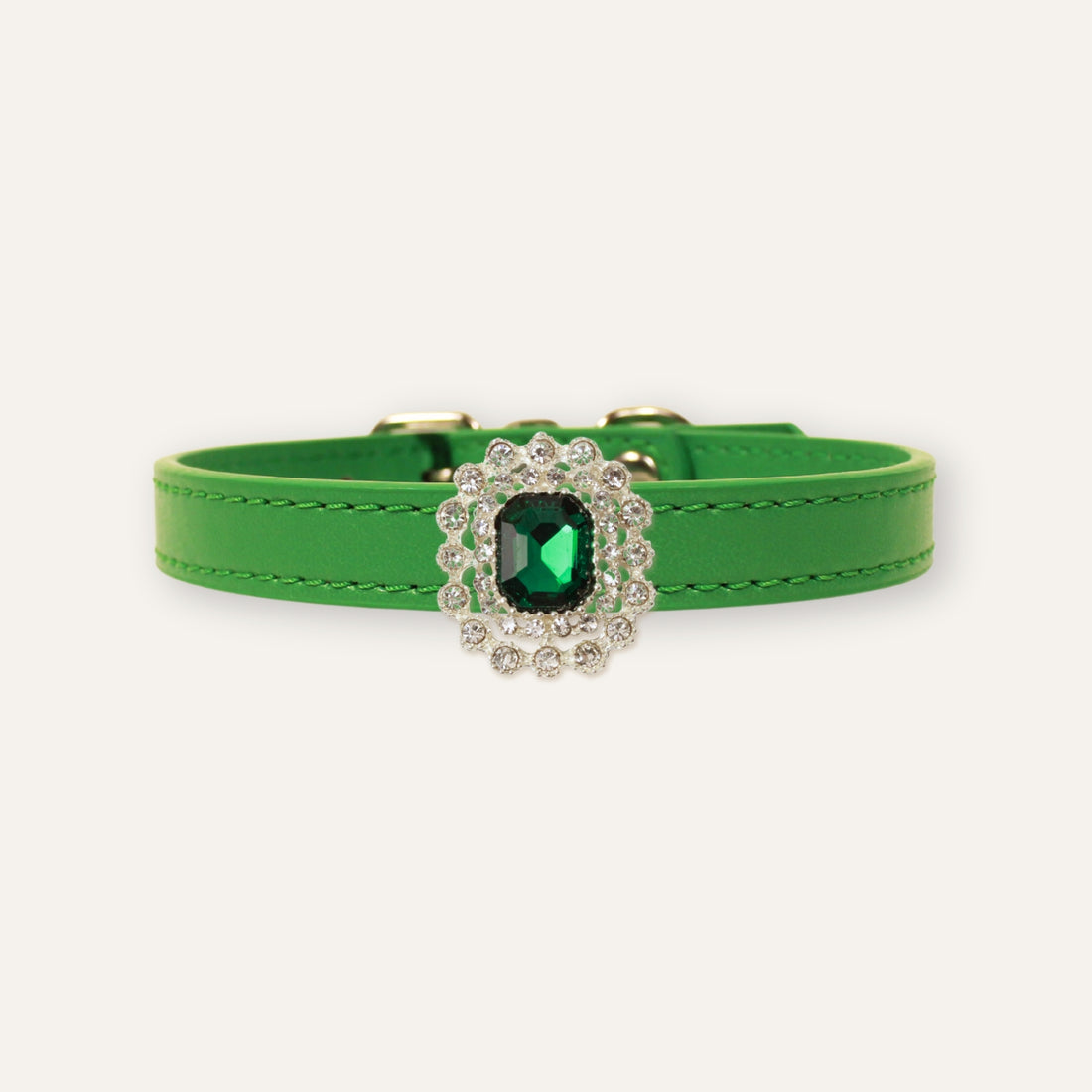 【Mori Cat】Luxury Cat Collar with Interchangeable Gem Charms-Green