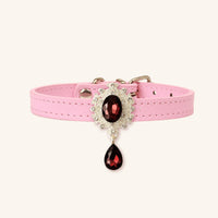 【Mori Cat】Luxury Cat Collar with Interchangeable Gem Charms-Pink