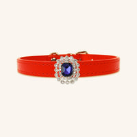 【Mori Cat】Luxury Cat Collar with Interchangeable Gem Charms-Red