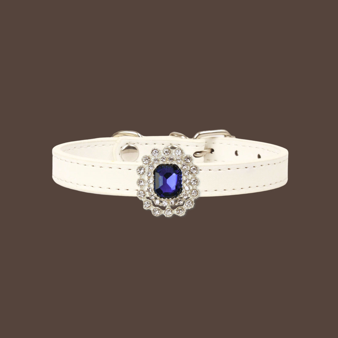 【Mori Cat】Luxury Cat Collar with Interchangeable Gem Charms-White