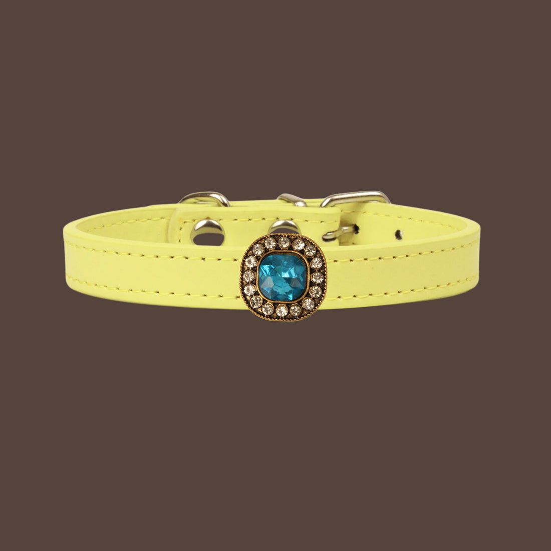 【Mori Cat】Luxury Cat Collar with Interchangeable Gem Charms-Yellow