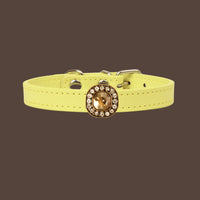 【Mori Cat】Luxury Cat Collar with Interchangeable Gem Charms-Yellow
