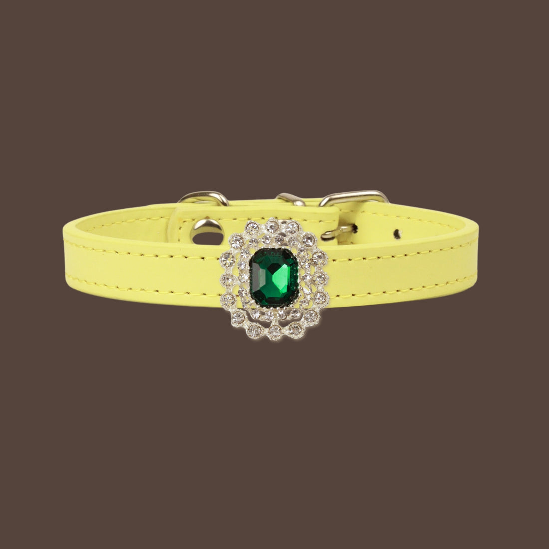 【Mori Cat】Luxury Cat Collar with Interchangeable Gem Charms-Yellow