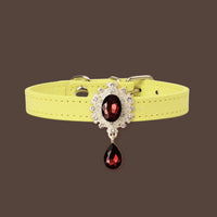 【Mori Cat】Luxury Cat Collar with Interchangeable Gem Charms-Yellow