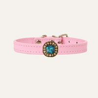 【Mori Cat】Luxury Cat Collar with Interchangeable Gem Charms-Pink