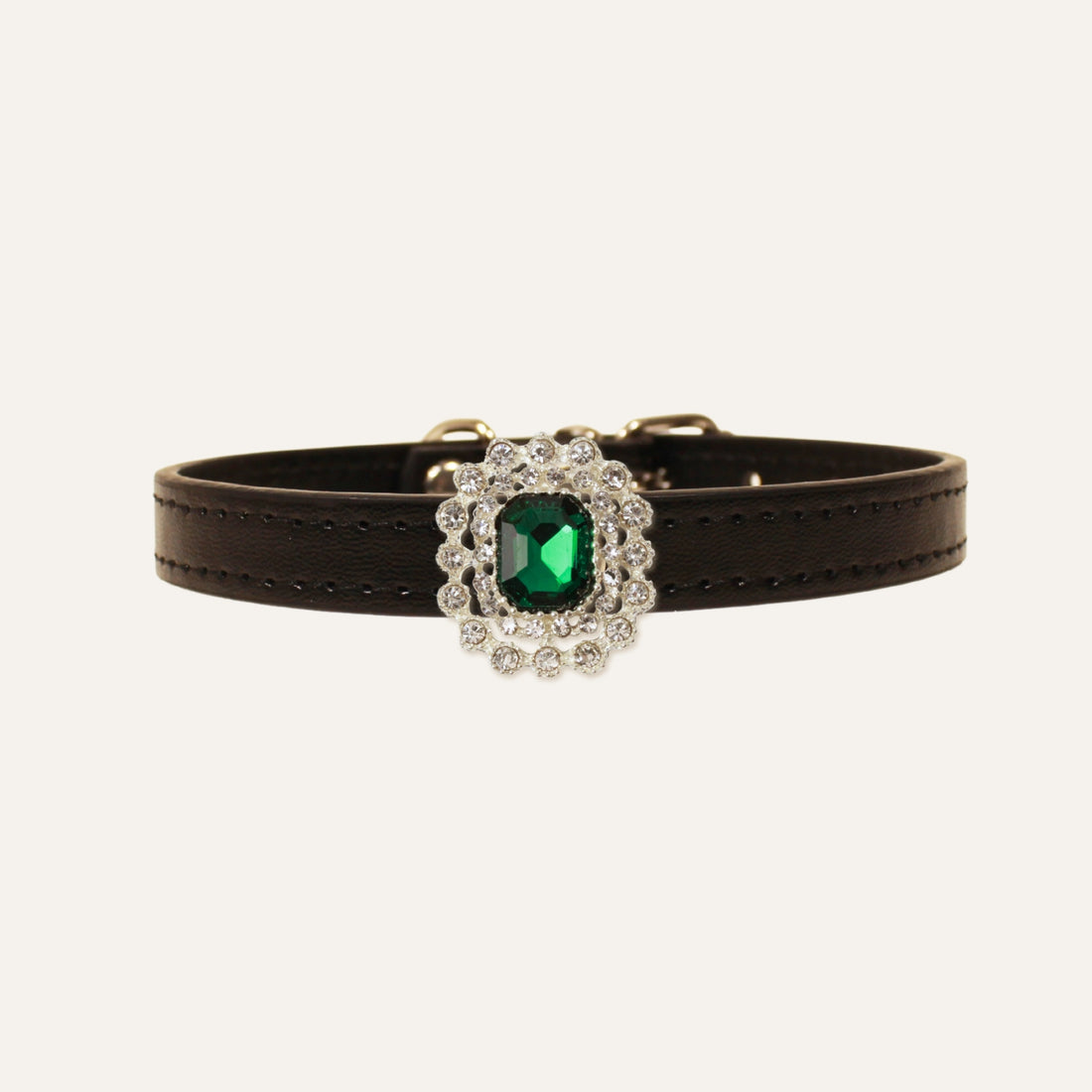 【Mori Cat】Luxury Cat Collar with Interchangeable Gem Charms-Black