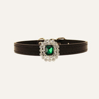 【Mori Cat】Luxury Cat Collar with Interchangeable Gem Charms-Black