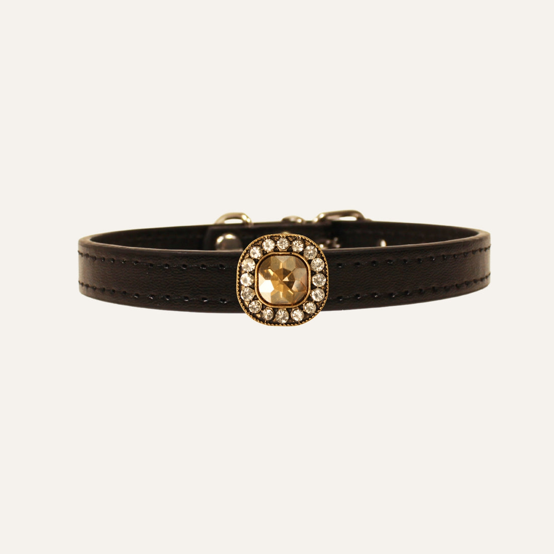 【Mori Cat】Luxury Cat Collar with Interchangeable Gem Charms-Black