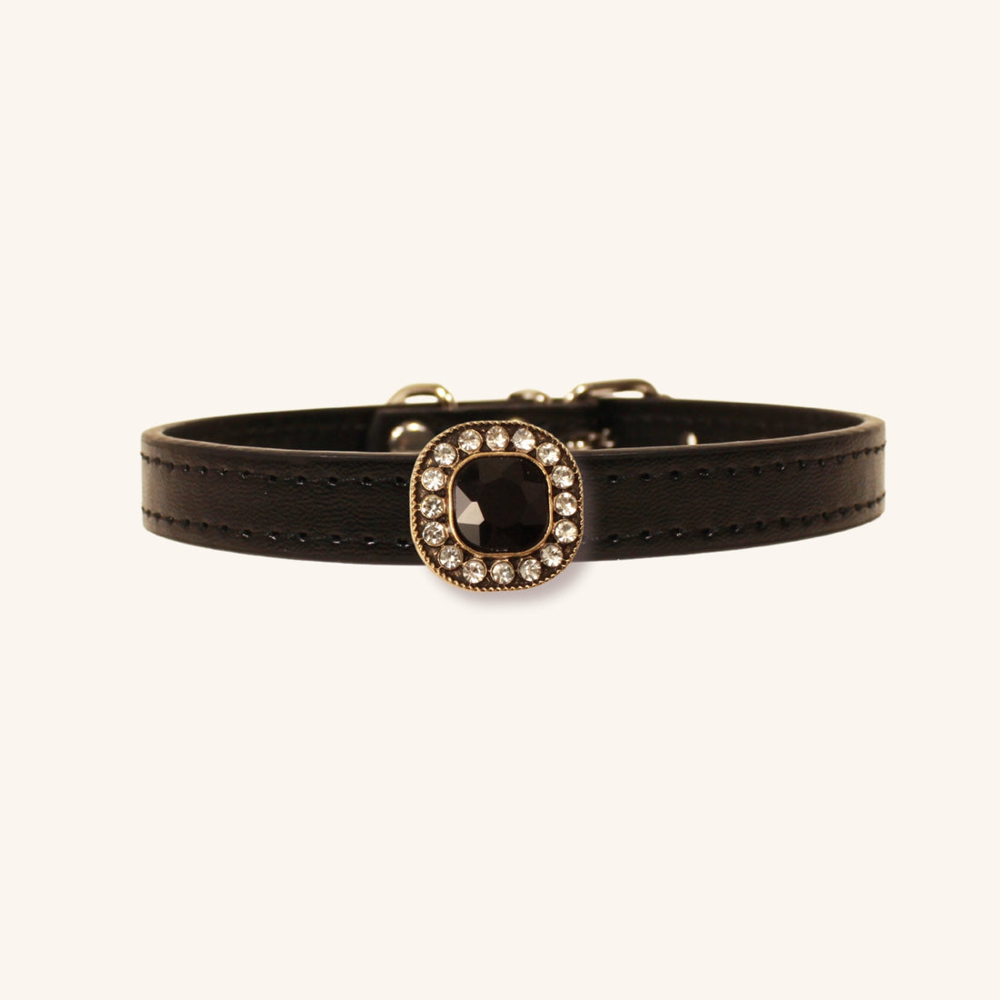 【Mori Cat】Luxury Cat Collar with Interchangeable Gem Charms-Black