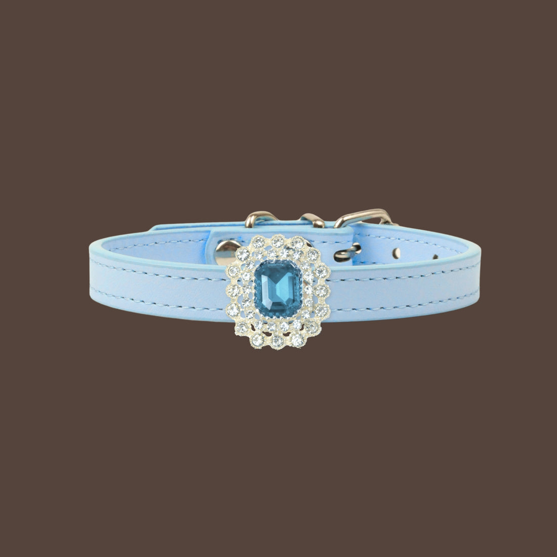 【Mori Cat】Luxury Cat Collar with Interchangeable Gem Charms-Blue