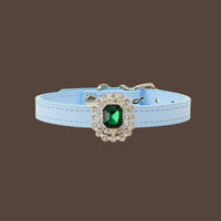 【Mori Cat】Luxury Cat Collar with Interchangeable Gem Charms-Blue