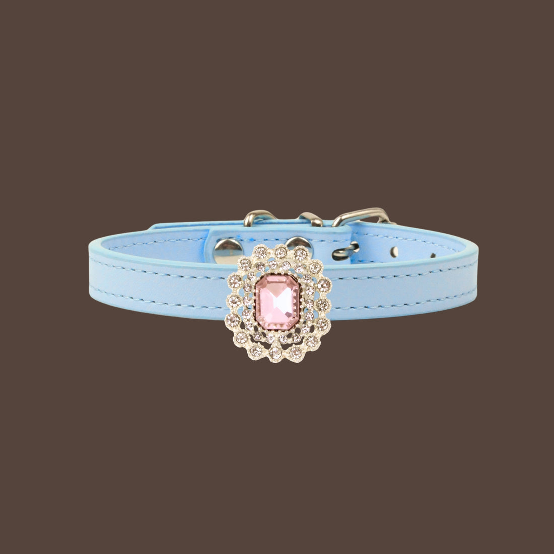 【Mori Cat】Luxury Cat Collar with Interchangeable Gem Charms-Blue