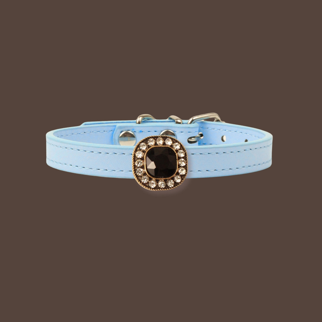 【Mori Cat】Luxury Cat Collar with Interchangeable Gem Charms-Blue