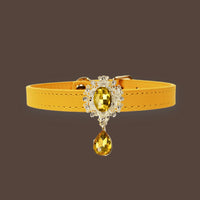 【Mori Cat】Luxury Cat Collar with Interchangeable Gem Charms-Gold