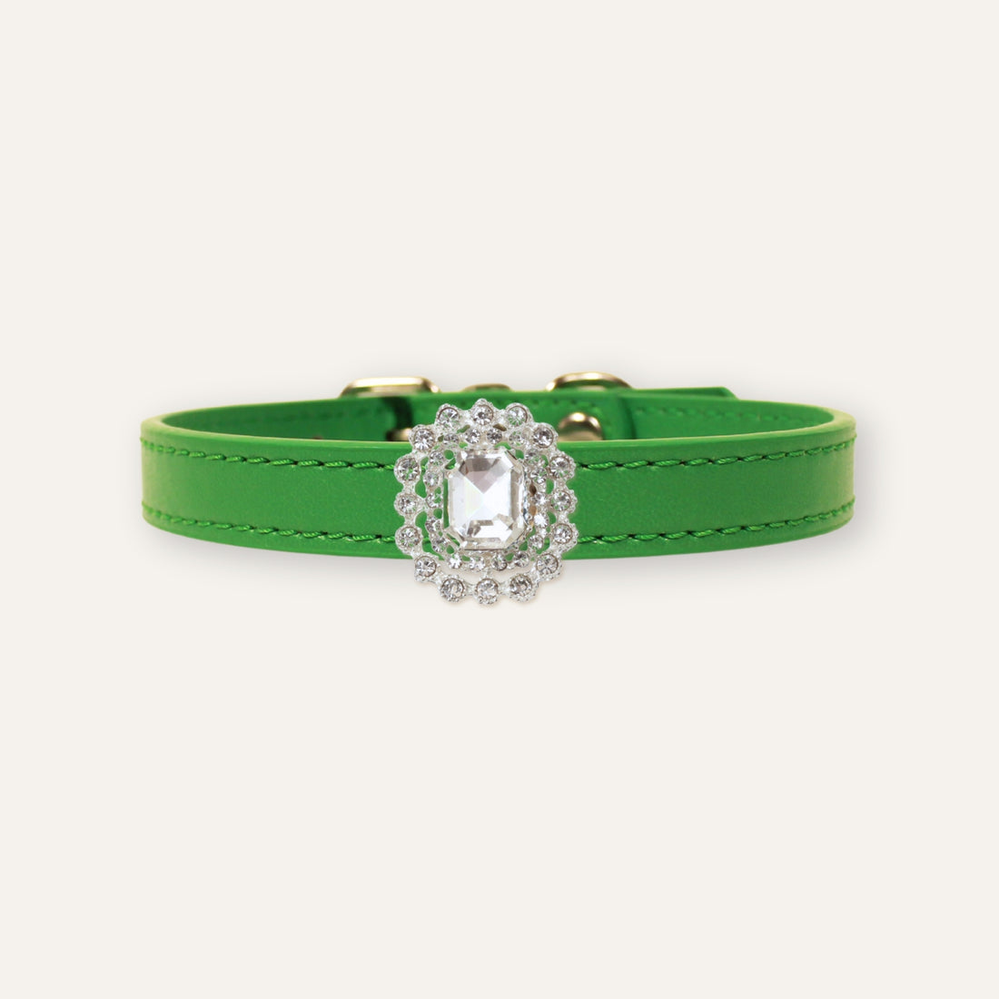 【Mori Cat】Luxury Cat Collar with Interchangeable Gem Charms-Green