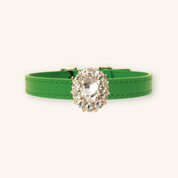 【Mori Cat】Luxury Cat Collar with Interchangeable Gem Charms-Green