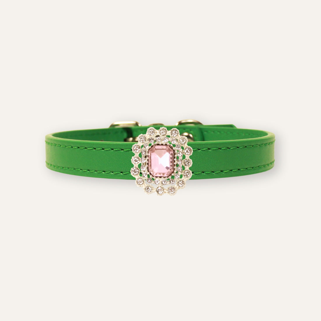 【Mori Cat】Luxury Cat Collar with Interchangeable Gem Charms-Green