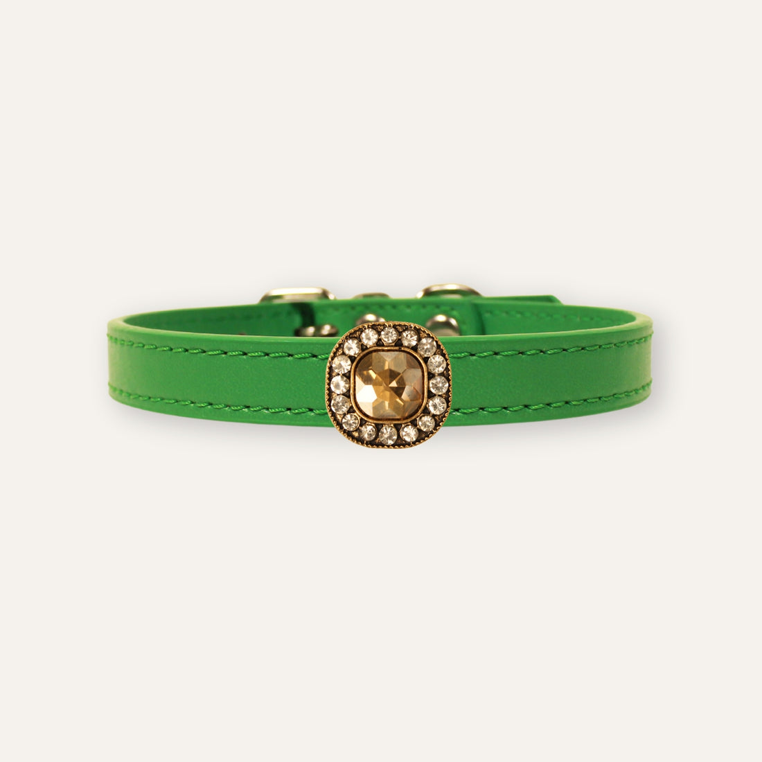 【Mori Cat】Luxury Cat Collar with Interchangeable Gem Charms-Green