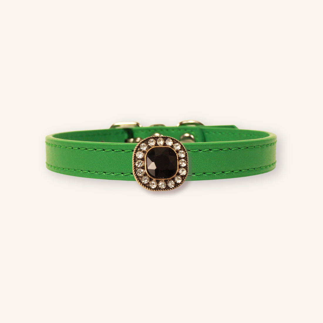 【Mori Cat】Luxury Cat Collar with Interchangeable Gem Charms-Green
