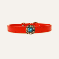 【Mori Cat】Luxury Cat Collar with Interchangeable Gem Charms-Red