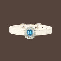 【Mori Cat】Luxury Cat Collar with Interchangeable Gem Charms-White