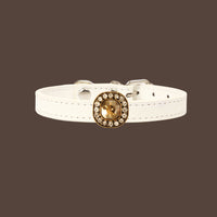 【Mori Cat】Luxury Cat Collar with Interchangeable Gem Charms-White