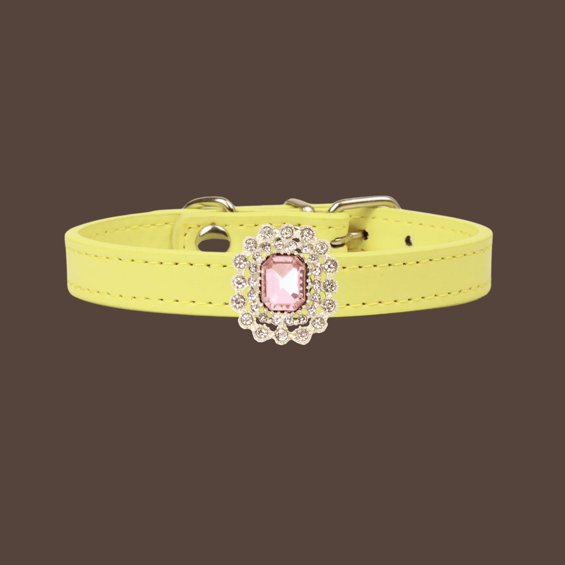 【Mori Cat】Luxury Cat Collar with Interchangeable Gem Charms-Yellow