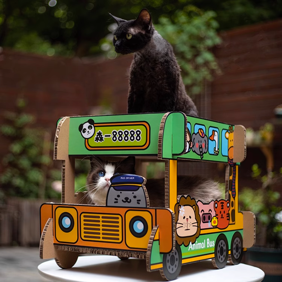 Double-decker School Bus Cat Scratcher
