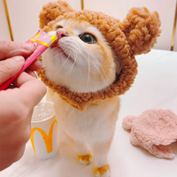 可爱小小熊宠物帽 - 粉色