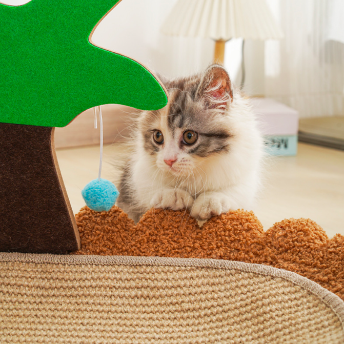 Multi-functional - Coconut Tree Super Comfortable Cat Scratcher + Bed
