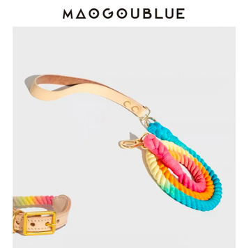 【MAOGOUBLUE】Dog Rainbow Leash + Collar