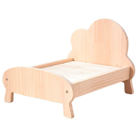【Clearance】Cloud Shaped Wooden Pet Bed - with cushion and pillow