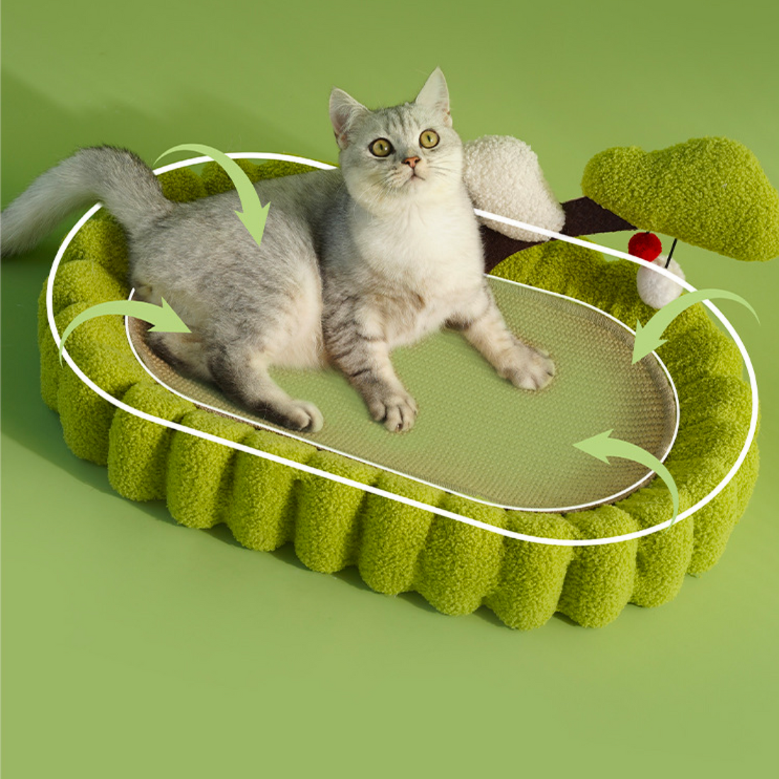 Multi-functional Scratchboard - Super Comfortable Cat Scratcher + Bed