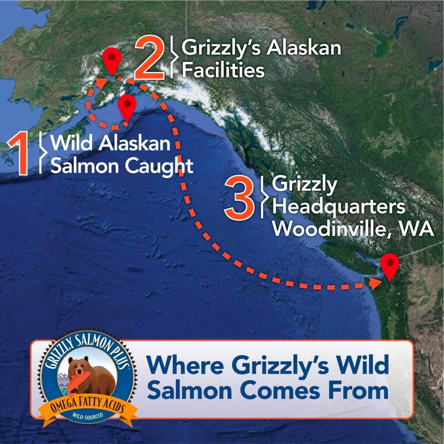 Grizzly Pet Salmon Plus Omega 3-6-9 4oz