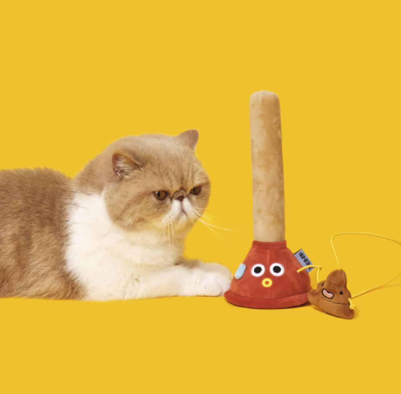 Plunge & Poop! Bouncy Cat Teaser with Bell – PawPawDear