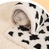 Cozy Hide! Milk Plaid Cat Tunnel Bed